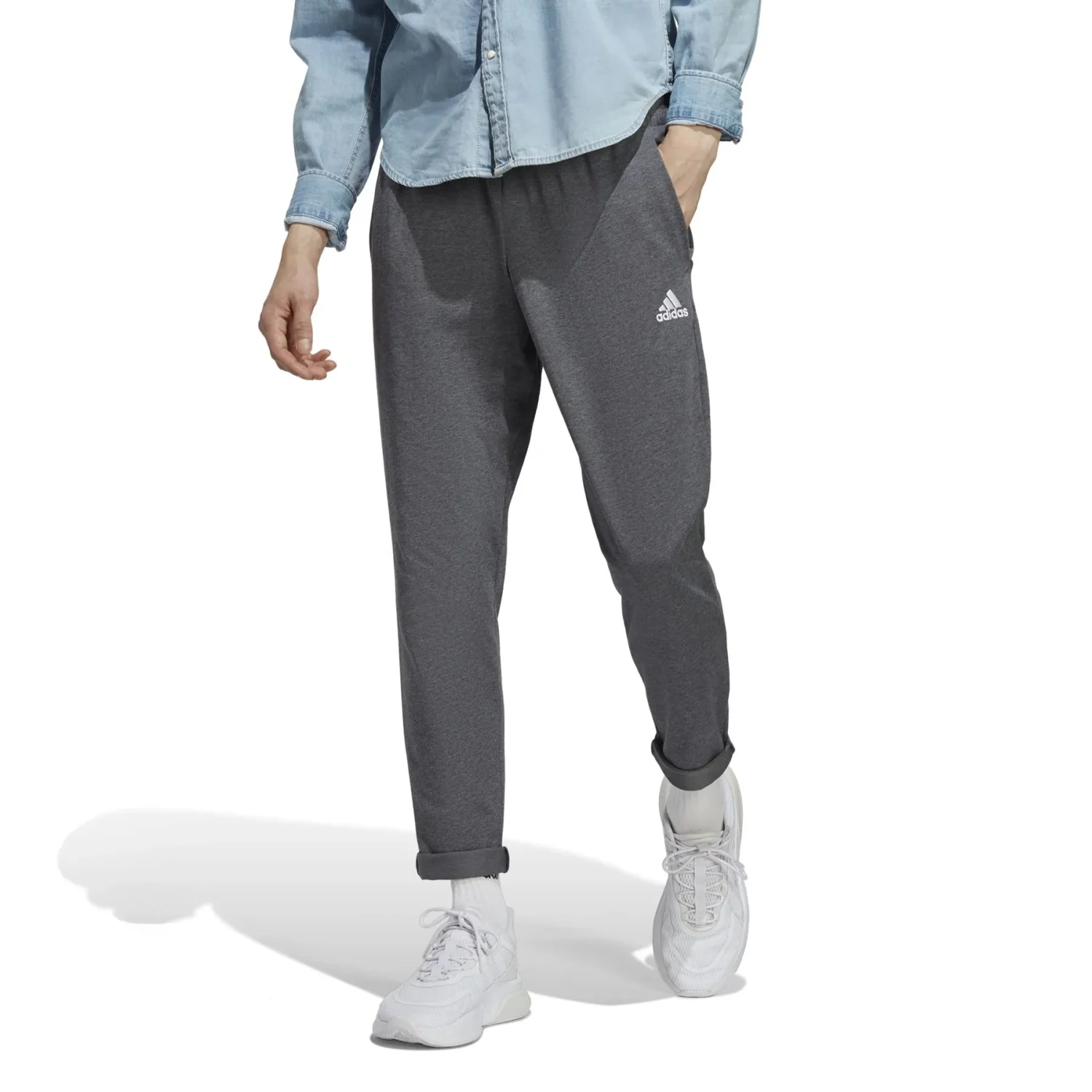 اسپرت گیت | شلوار مردانه آدیداس مدل PANTS ESSENTIALS TEJIDO JERSEY PIERNA CÓNICA DOBLADILLO ABIERTO
