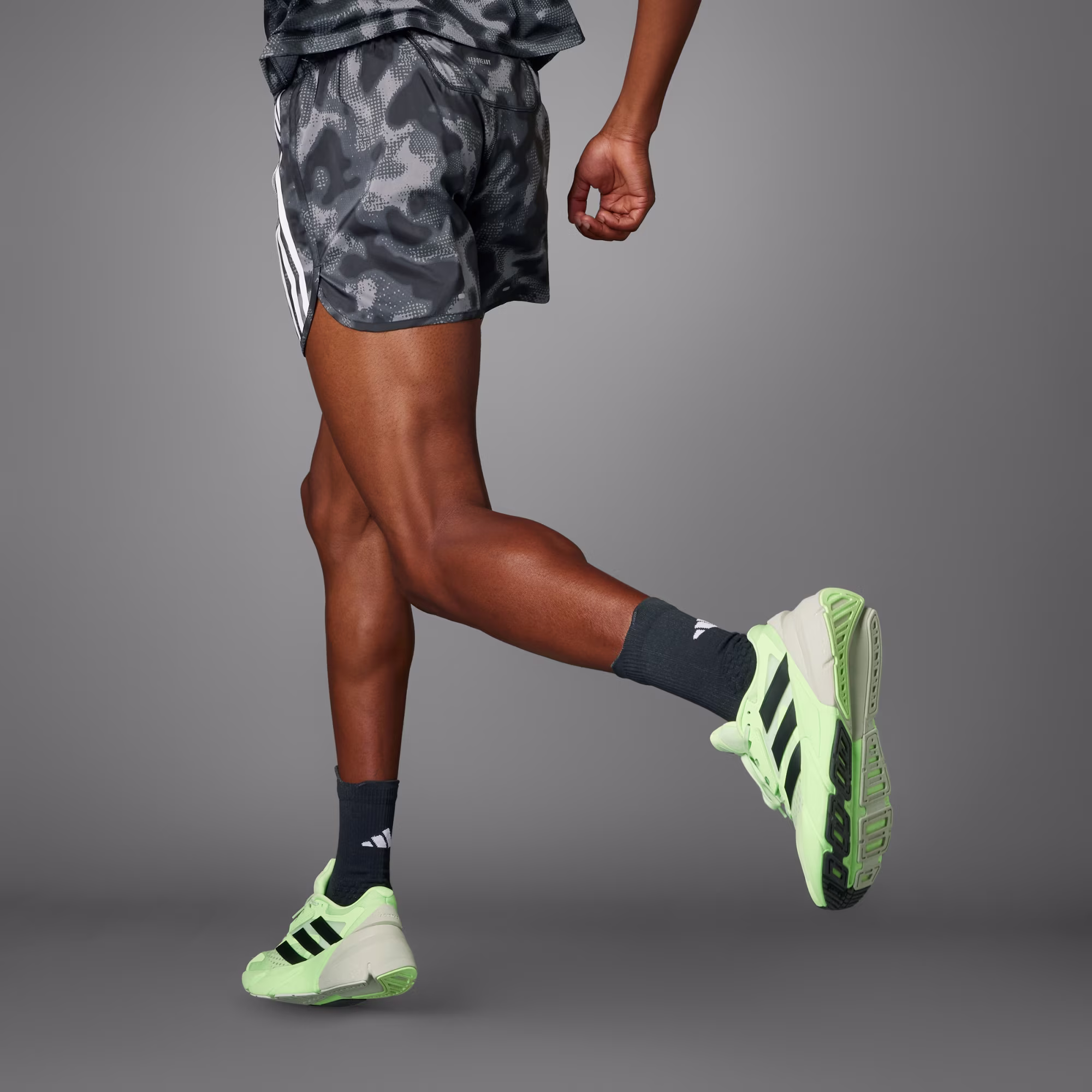 اسپرت گیت | شلوارک مردانه آدیداس مدل OWN THE RUN 3-STRIPES ALLOVER PRINT SHORTS