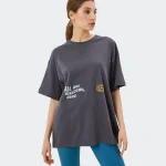 تیشرت زنانه ریباک مدل classic good vibes graphic women's t-shirt